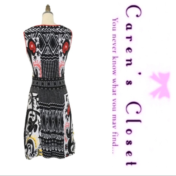 Disigual By C Lacroix Stretch Knit Graphic Dress - Picture 5 of 8
